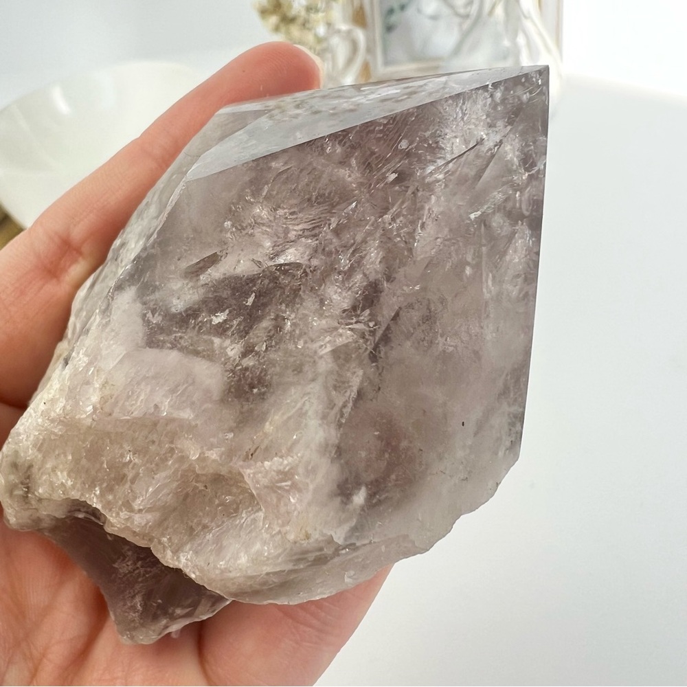 Amethyst Top Polish Half Rough Tower Point From Brazil Crystal Home Decor Altar